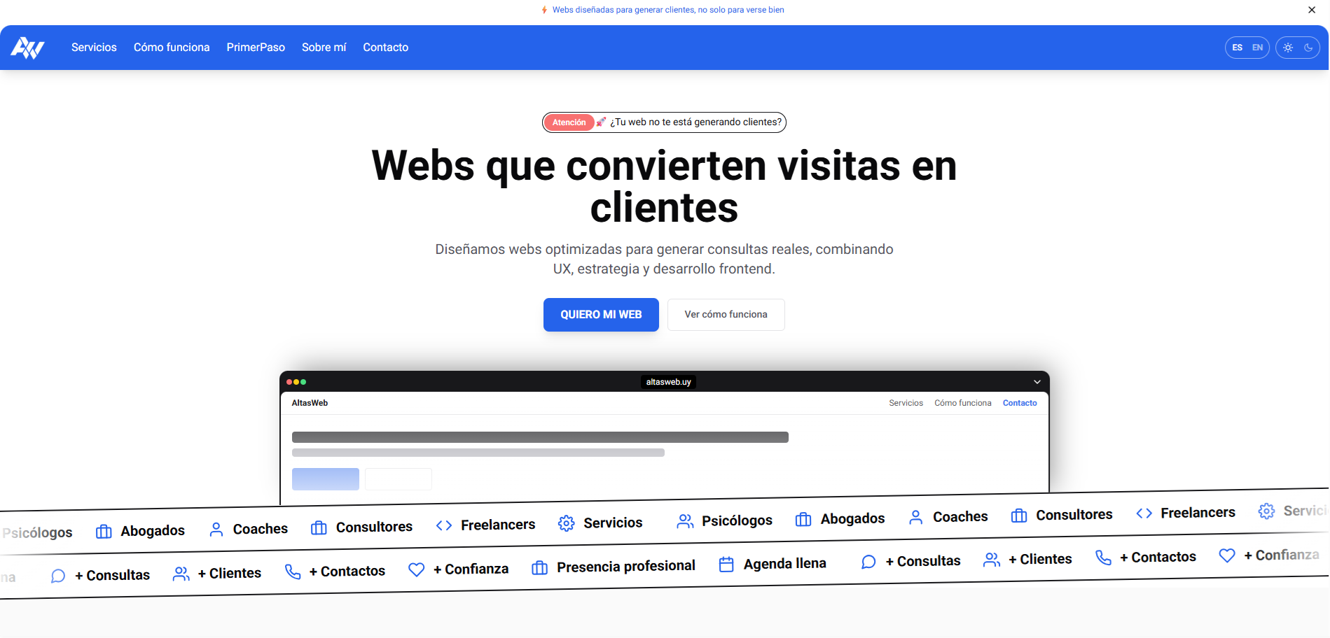 Screenshot of AltasWeb project